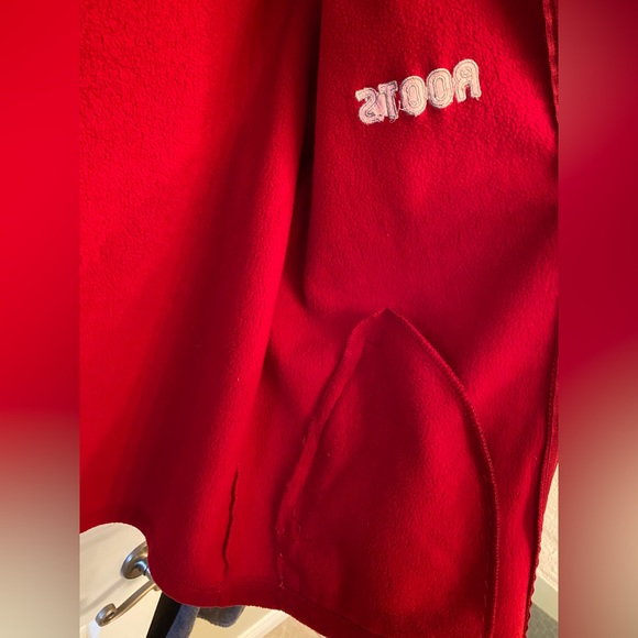 SOLD Roots Athletics Red Fleece Zip Up Sweater - Picture 9 of 10